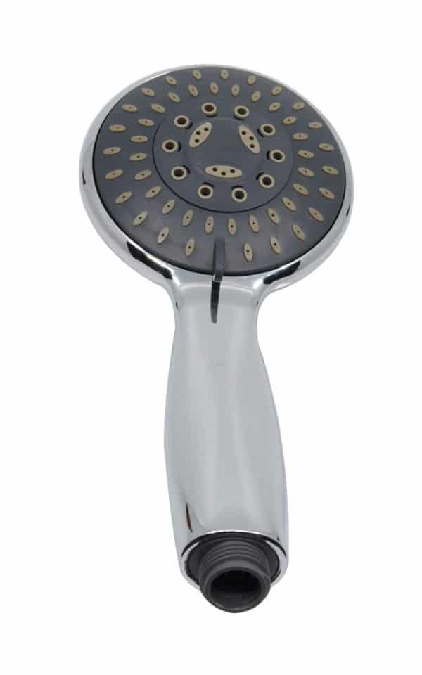 Luxury 5 Functions Hand Shower with Dark Gray Face-plate, Spray, Massage and Aerated