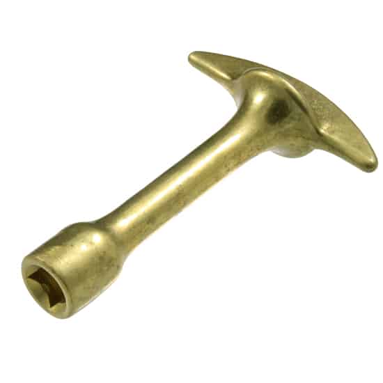 Brass Log Lighter Key 3" x 1/4" Square Broach