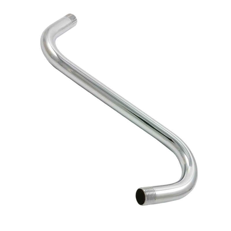Brass S-Shaped Shower High Rise Extension Arm with Chrome Finish
