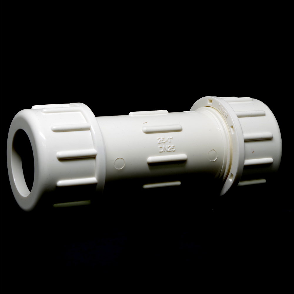 1" PVC Compression Coupling, DN25, EPDM Seal Washer
